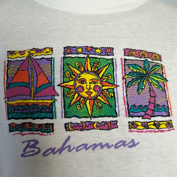 Vintage Bahamas Short Sleeve Men’s Souvenir T-Shirt - Picture 8 of 10